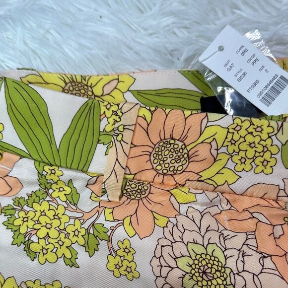 NWT J. Crew Floral Trousers - Yellow and Green Size 2 - Picture 6 of 13